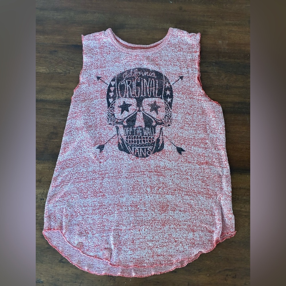 Vintage Skull Graphic VANS “California Original”Knit Tank.EXCELLENT CONDITION